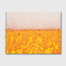 Альбом для рисования с принтом ПИВО в Екатеринбурге, 100% бумага
 | матовая бумага, плотность 200 мг. | Тематика изображения на принте: beer | textures | бир | напитки | пенное | текстуры | фон