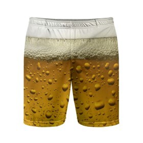 Мужские шорты спортивные с принтом ПИВО в Екатеринбурге,  |  | beer | textures | бир | напитки | пенное | текстуры | фон