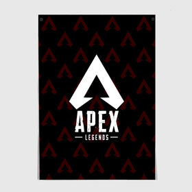 Постер с принтом APEX LEGENDS в Екатеринбурге, 100% бумага
 | бумага, плотность 150 мг. Матовая, но за счет высокого коэффициента гладкости имеет небольшой блеск и дает на свету блики, но в отличии от глянцевой бумаги не покрыта лаком | apex | apex legends | battle | battle royal | bloodhound | titanfall | wraith | апекс | апекс легендс | батл рояль | битва | война | каустик | королевская битва