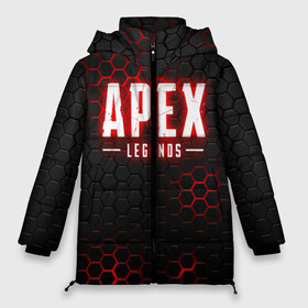 Женская зимняя куртка 3D с принтом APEX LEGENDS в Екатеринбурге, верх — 100% полиэстер; подкладка — 100% полиэстер; утеплитель — 100% полиэстер | длина ниже бедра, силуэт Оверсайз. Есть воротник-стойка, отстегивающийся капюшон и ветрозащитная планка. 

Боковые карманы с листочкой на кнопках и внутренний карман на молнии | apex | apex legends | battle | battle royal | bloodhound | titanfall | wraith | апекс | апекс легендс | батл рояль | битва | война | каустик | королевская битва