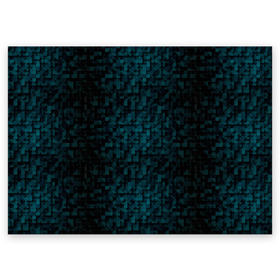 Поздравительная открытка с принтом КУБИЗМ в Екатеринбурге, 100% бумага | плотность бумаги 280 г/м2, матовая, на обратной стороне линовка и место для марки
 | 3d | textures | tiles | геометрия | камуфляж | квадраты | кубики | неон | объемный | пиксели | тайлы | текстуры | тетрис | фон