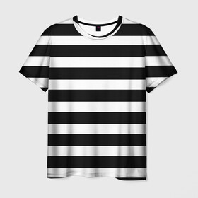 Мужская футболка 3D с принтом Моряк в Екатеринбурге, 100% полиэфир | прямой крой, круглый вырез горловины, длина до линии бедер | goalkeeper | lines | prisoner | stripes | вратарь | заключённый | линии | матрос | море | моряк | полосы