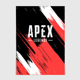 Постер с принтом APEX LEGENDS. в Екатеринбурге, 100% бумага
 | бумага, плотность 150 мг. Матовая, но за счет высокого коэффициента гладкости имеет небольшой блеск и дает на свету блики, но в отличии от глянцевой бумаги не покрыта лаком | apex | apex legends | battle | battle royal | bloodhound | titanfall | wraith | апекс | апекс легендс | батл рояль | битва | война | каустик | королевская битва