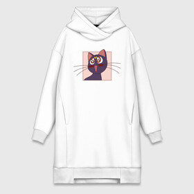 Платье-худи хлопок с принтом Luna, Sailor Moon в Екатеринбурге,  |  | 90s | cat | cute | kawaii | kitty | luna | sailor moon | usagi tsukino | аниме | каваии | кавай | кот | котики | луна | манга | марс | меркурий | милота | сейлор | сейлор мун | усаги цукино