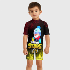 Детский купальный костюм 3D с принтом GALE BRAWL STARS в Екатеринбурге, Полиэстер 85%, Спандекс 15% | застежка на молнии на спине | brawl | brawl stars | clash | gale brawl stars | бравл старс | бравл старс гэйл | бравлер | гэйл | игра | мобильные игры