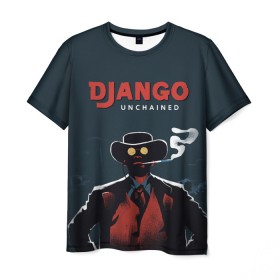 Мужская футболка 3D с принтом Django в Екатеринбурге, 100% полиэфир | прямой крой, круглый вырез горловины, длина до линии бедер | django | tarantino | джанго | джанго освобожденный | тарантино