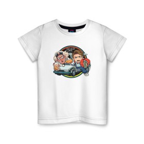 Детская футболка хлопок с принтом Back to the Future в Екатеринбурге, 100% хлопок | круглый вырез горловины, полуприлегающий силуэт, длина до линии бедер | Тематика изображения на принте: django | tarantino | джанго | джанго освобожденный | тарантино