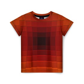 Детская футболка 3D с принтом оптическая иллюзия в Екатеринбурге, 100% гипоаллергенный полиэфир | прямой крой, круглый вырез горловины, длина до линии бедер, чуть спущенное плечо, ткань немного тянется | big picture | иллюзия | квадрат | оптическая | текстуры | тренды
