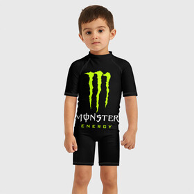 Детский купальный костюм 3D с принтом MONSTER ENERGY в Екатеринбурге, Полиэстер 85%, Спандекс 15% | застежка на молнии на спине | black monster | bmx | claw | cybersport | energy | monster | monster energy | moto | motocross | race | sport | киберспорт | когти | монстер энерджи | монстр | мото | мотокросс | ралли | скейтбординг | спорт | т | энергия