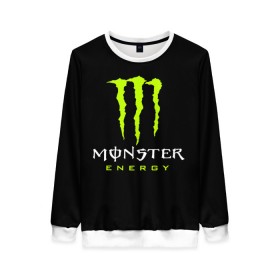 Женский свитшот 3D с принтом MONSTER ENERGY в Екатеринбурге, 100% полиэстер с мягким внутренним слоем | круглый вырез горловины, мягкая резинка на манжетах и поясе, свободная посадка по фигуре | black monster | bmx | claw | cybersport | energy | monster | monster energy | moto | motocross | race | sport | киберспорт | когти | монстер энерджи | монстр | мото | мотокросс | ралли | скейтбординг | спорт | т | энергия