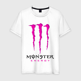 Мужская футболка хлопок с принтом MONSTER ENERGY в Екатеринбурге, 100% хлопок | прямой крой, круглый вырез горловины, длина до линии бедер, слегка спущенное плечо. | Тематика изображения на принте: black monster | bmx | claw | cybersport | energy | monster | monster energy | moto | motocross | race | sport | киберспорт | когти | монстер энерджи | монстр | мото | мотокросс | ралли | скейтбординг | спорт | т | энергия