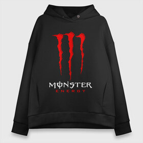 Женское худи Oversize хлопок с принтом MONSTER ENERGY в Екатеринбурге, френч-терри — 70% хлопок, 30% полиэстер. Мягкий теплый начес внутри —100% хлопок | боковые карманы, эластичные манжеты и нижняя кромка, капюшон на магнитной кнопке | black monster | bmx | claw | cybersport | energy | monster | monster energy | moto | motocross | race | sport | киберспорт | когти | монстер энерджи | монстр | мото | мотокросс | ралли | скейтбординг | спорт | т | энергия