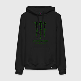 Женская толстовка с принтом MONSTER ENERGY в Екатеринбурге, френч-терри, мягкий теплый начес внутри (100% хлопок) | карман-кенгуру, эластичные манжеты и нижняя кромка, капюшон с подкладом и шнурком | black monster | bmx | claw | cybersport | energy | monster | monster energy | moto | motocross | race | sport | киберспорт | когти | монстер энерджи | монстр | мото | мотокросс | ралли | скейтбординг | спорт | т | энергия