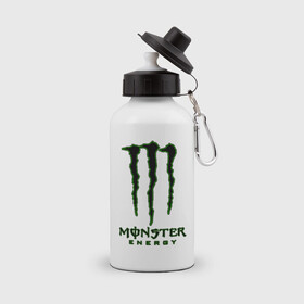 Бутылка спортивная с принтом MONSTER ENERGY в Екатеринбурге, металл | емкость — 500 мл, в комплекте две пластиковые крышки и карабин для крепления | Тематика изображения на принте: black monster | bmx | claw | cybersport | energy | monster | monster energy | moto | motocross | race | sport | киберспорт | когти | монстер энерджи | монстр | мото | мотокросс | ралли | скейтбординг | спорт | т | энергия