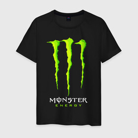 Мужская футболка хлопок с принтом MONSTER ENERGY в Екатеринбурге, 100% хлопок | прямой крой, круглый вырез горловины, длина до линии бедер, слегка спущенное плечо. | Тематика изображения на принте: black monster | bmx | claw | cybersport | energy | monster | monster energy | moto | motocross | race | sport | киберспорт | когти | монстер энерджи | монстр | мото | мотокросс | ралли | скейтбординг | спорт | т | энергия