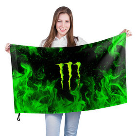 Флаг 3D с принтом MONSTER ENERGY в Екатеринбурге, 100% полиэстер | плотность ткани — 95 г/м2, размер — 67 х 109 см. Принт наносится с одной стороны | black monster | bmx | claw | cybersport | energy | monster | monster energy | moto | motocross | race | sport | киберспорт | когти | монстер энерджи | монстр | мото | мотокросс | ралли | скейтбординг | спорт | т | энергия