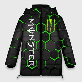 Женская зимняя куртка 3D с принтом MONSTER ENERGY в Екатеринбурге, верх — 100% полиэстер; подкладка — 100% полиэстер; утеплитель — 100% полиэстер | длина ниже бедра, силуэт Оверсайз. Есть воротник-стойка, отстегивающийся капюшон и ветрозащитная планка. 

Боковые карманы с листочкой на кнопках и внутренний карман на молнии | black monster | bmx | claw | cybersport | energy | monster | monster energy | moto | motocross | race | sport | киберспорт | когти | монстер энерджи | монстр | мото | мотокросс | ралли | скейтбординг | спорт | т | энергия