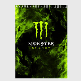Скетчбук с принтом MONSTER ENERGY в Екатеринбурге, 100% бумага
 | 48 листов, плотность листов — 100 г/м2, плотность картонной обложки — 250 г/м2. Листы скреплены сверху удобной пружинной спиралью | black monster | bmx | claw | cybersport | energy | monster | monster energy | moto | motocross | race | sport | киберспорт | когти | монстер энерджи | монстр | мото | мотокросс | ралли | скейтбординг | спорт | т | энергия
