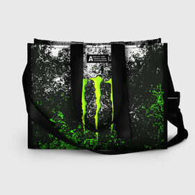 Сумка-шоппер 3D с принтом MONSTER ENERGY в Екатеринбурге, 100% полиэстер | застегивается на металлическую кнопку; внутренний карман застегивается на молнию. Стенки укреплены специальным мягким материалом, чтобы защитить содержимое от несильных ударов
 | black monster | bmx | claw | cybersport | energy | monster | monster energy | moto | motocross | race | sport | киберспорт | когти | монстер энерджи | монстр | мото | мотокросс | ралли | скейтбординг | спорт | т | энергия