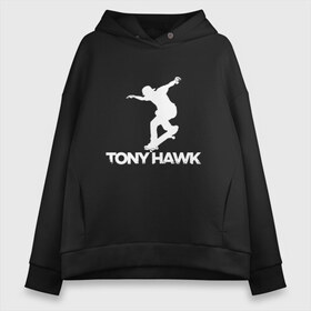 Женское худи Oversize хлопок с принтом Tony Hawks Pro Skater (Z) в Екатеринбурге, френч-терри — 70% хлопок, 30% полиэстер. Мягкий теплый начес внутри —100% хлопок | боковые карманы, эластичные манжеты и нижняя кромка, капюшон на магнитной кнопке | extrime | pro skater | tony hawk | tony hawks pro skater | про скейтер | скейт | скейтер | скейтеры | тони хавк | экстрим