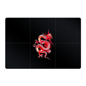 Магнитный плакат 3Х2 с принтом Дракон в Екатеринбурге, Полимерный материал с магнитным слоем | 6 деталей размером 9*9 см | арт | дракон | дракоша | животные | картинка | китайский дракон | красный дракон | рисунок | японский дракон | ящер