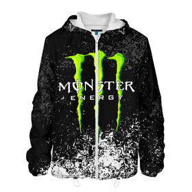 Мужская куртка 3D с принтом MONSTER ENERGY в Екатеринбурге, ткань верха — 100% полиэстер, подклад — флис | прямой крой, подол и капюшон оформлены резинкой с фиксаторами, два кармана без застежек по бокам, один большой потайной карман на груди. Карман на груди застегивается на липучку | black monster | bmx | claw | cybersport | energy | monster | monster energy | moto | motocross | race | sport | киберспорт | когти | монстер энерджи | монстр | мото | мотокросс | ралли | скейтбординг | спорт | т | энергия