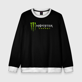 Детский свитшот 3D с принтом MONSTER ENERGY в Екатеринбурге, 100% полиэстер | свободная посадка, прямой крой, мягкая тканевая резинка на рукавах и понизу свитшота | black monster | bmx | claw | cybersport | energy | monster | monster energy | moto | motocross | race | sport | киберспорт | когти | монстер энерджи | монстр | мото | мотокросс | ралли | скейтбординг | спорт | т | энергия