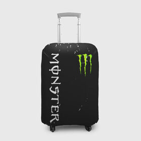 Чехол для чемодана 3D с принтом MONSTER ENERGY  в Екатеринбурге, 86% полиэфир, 14% спандекс | двустороннее нанесение принта, прорези для ручек и колес | black monster | bmx | claw | cybersport | energy | monster | monster energy | moto | motocross | race | sport | киберспорт | когти | монстер энерджи | монстр | мото | мотокросс | ралли | скейтбординг | спорт | т | энергия