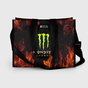 Сумка-шоппер 3D с принтом MONSTER ENERGY в Екатеринбурге, 100% полиэстер | застегивается на металлическую кнопку; внутренний карман застегивается на молнию. Стенки укреплены специальным мягким материалом, чтобы защитить содержимое от несильных ударов
 | black monster | bmx | claw | cybersport | energy | monster | monster energy | moto | motocross | race | sport | киберспорт | когти | монстер энерджи | монстр | мото | мотокросс | ралли | скейтбординг | спорт | т | энергия