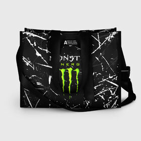 Сумка-шоппер 3D с принтом MONSTER ENERGY в Екатеринбурге, 100% полиэстер | застегивается на металлическую кнопку; внутренний карман застегивается на молнию. Стенки укреплены специальным мягким материалом, чтобы защитить содержимое от несильных ударов
 | black monster | bmx | claw | cybersport | energy | monster | monster energy | moto | motocross | race | sport | киберспорт | когти | монстер энерджи | монстр | мото | мотокросс | ралли | скейтбординг | спорт | т | энергия