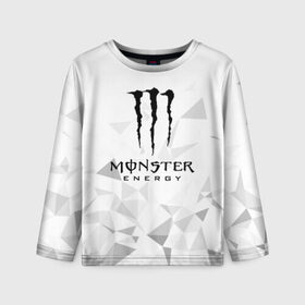 Детский лонгслив 3D с принтом MONSTER ENERGY в Екатеринбурге, 100% полиэстер | длинные рукава, круглый вырез горловины, полуприлегающий силуэт
 | black monster | bmx | claw | cybersport | energy | monster | monster energy | moto | motocross | race | sport | киберспорт | когти | монстер энерджи | монстр | мото | мотокросс | ралли | скейтбординг | спорт | т | энергия