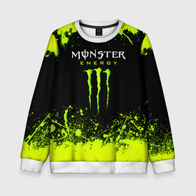 Детский свитшот 3D с принтом MONSTER ENERGY  в Екатеринбурге, 100% полиэстер | свободная посадка, прямой крой, мягкая тканевая резинка на рукавах и понизу свитшота | black monster | bmx | claw | cybersport | energy | monster | monster energy | moto | motocross | race | sport | киберспорт | когти | монстер энерджи | монстр | мото | мотокросс | ралли | скейтбординг | спорт | т | энергия