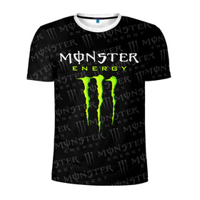 Мужская футболка 3D спортивная с принтом MONSTER ENERGY  в Екатеринбурге, 100% полиэстер с улучшенными характеристиками | приталенный силуэт, круглая горловина, широкие плечи, сужается к линии бедра | Тематика изображения на принте: black monster | bmx | claw | cybersport | energy | monster | monster energy | moto | motocross | race | sport | киберспорт | когти | монстер энерджи | монстр | мото | мотокросс | ралли | скейтбординг | спорт | т | энергия