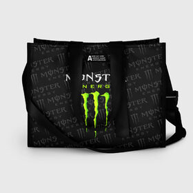 Сумка-шоппер 3D с принтом MONSTER ENERGY в Екатеринбурге, 100% полиэстер | застегивается на металлическую кнопку; внутренний карман застегивается на молнию. Стенки укреплены специальным мягким материалом, чтобы защитить содержимое от несильных ударов
 | black monster | bmx | claw | cybersport | energy | monster | monster energy | moto | motocross | race | sport | киберспорт | когти | монстер энерджи | монстр | мото | мотокросс | ралли | скейтбординг | спорт | т | энергия