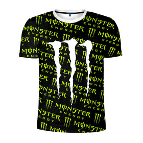 Мужская футболка 3D спортивная с принтом MONSTER ENERGY  в Екатеринбурге, 100% полиэстер с улучшенными характеристиками | приталенный силуэт, круглая горловина, широкие плечи, сужается к линии бедра | black monster | bmx | claw | cybersport | energy | monster | monster energy | moto | motocross | race | sport | киберспорт | когти | монстер энерджи | монстр | мото | мотокросс | ралли | скейтбординг | спорт | т | энергия