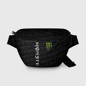 Поясная сумка 3D с принтом MONSTER ENERGY  в Екатеринбурге, 100% полиэстер | плотная ткань, ремень с регулируемой длиной, внутри несколько карманов для мелочей, основное отделение и карман с обратной стороны сумки застегиваются на молнию | black monster | bmx | claw | cybersport | energy | monster | monster energy | moto | motocross | race | sport | киберспорт | когти | монстер энерджи | монстр | мото | мотокросс | ралли | скейтбординг | спорт | т | энергия