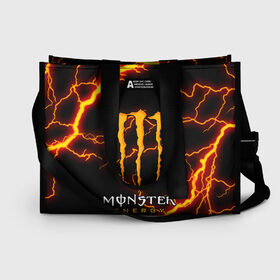 Сумка-шоппер 3D с принтом MONSTER ENERGY в Екатеринбурге, 100% полиэстер | застегивается на металлическую кнопку; внутренний карман застегивается на молнию. Стенки укреплены специальным мягким материалом, чтобы защитить содержимое от несильных ударов
 | black monster | bmx | claw | cybersport | energy | monster | monster energy | moto | motocross | race | sport | киберспорт | когти | монстер энерджи | монстр | мото | мотокросс | ралли | скейтбординг | спорт | т | энергия