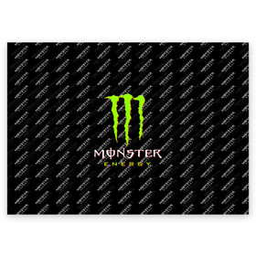 Поздравительная открытка с принтом MONSTER ENERGY | МОНСТЕР ЭНЕРДЖИ (Z) в Екатеринбурге, 100% бумага | плотность бумаги 280 г/м2, матовая, на обратной стороне линовка и место для марки
 | black monster | bmx | claw | cybersport | energy | monster | monster energy | moto | motocross | race | sport | киберспорт | когти | монстер энерджи | монстр | мото | мотокросс | ралли | скейтбординг | спорт | т | энергия