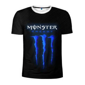 Мужская футболка 3D спортивная с принтом MONSTER ENERGY (Z) в Екатеринбурге, 100% полиэстер с улучшенными характеристиками | приталенный силуэт, круглая горловина, широкие плечи, сужается к линии бедра | black monster | bmx | claw | cybersport | energy | monster | monster energy | moto | motocross | race | sport | киберспорт | когти | монстер энерджи | монстр | мото | мотокросс | ралли | скейтбординг | спорт | т | энергия