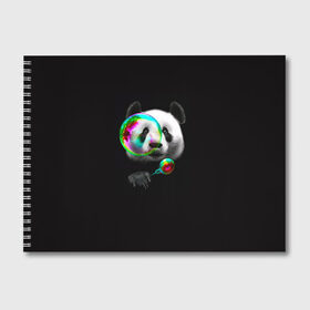 Альбом для рисования с принтом Панда и мыльный пузырь в Екатеринбурге, 100% бумага
 | матовая бумага, плотность 200 мг. | арт | животные | забавная панда | зверь панда | мыльный пузырь | панда | панды | пузырь | рисунок