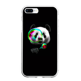 Чехол для iPhone 7Plus/8 Plus матовый с принтом Панда и мыльный пузырь в Екатеринбурге, Силикон | Область печати: задняя сторона чехла, без боковых панелей | Тематика изображения на принте: арт | животные | забавная панда | зверь панда | мыльный пузырь | панда | панды | пузырь | рисунок