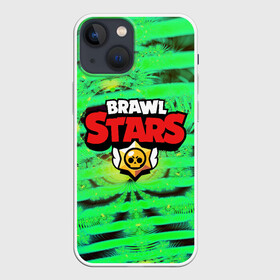 Чехол для iPhone 13 mini с принтом B.S. в Екатеринбурге,  |  | brawl | logo | moba | stars | звезда | зеленый | игра | кислотный | лого | моба | надпись | полосы | текст