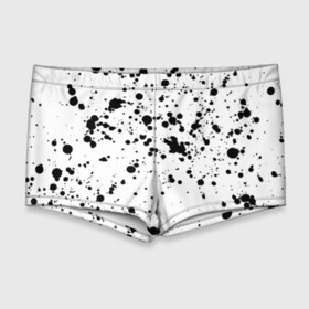 Мужские купальные плавки 3D с принтом Далматинец - брызги чёрными пятнами в Екатеринбурге, Полиэстер 85%, Спандекс 15% |  | брызги краски | далматинец | краска | пятно | с брызгами | черные пятна