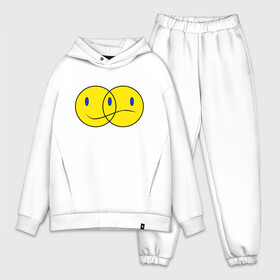 Мужской костюм хлопок OVERSIZE с принтом Смайл | Smile (Z) в Екатеринбурге,  |  | emoji | smail | smile | мордочка | рожица | смаил | смайл | улыбка | эмоджи