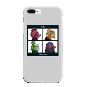 Чехол для iPhone 7Plus/8 Plus матовый с принтом Animal Crossing в Екатеринбурге, Силикон | Область печати: задняя сторона чехла, без боковых панелей | animal crossing | game | gorillaz | new horizons | nintendo | горилаз | животные | игра | нинтендо