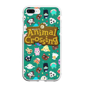 Чехол для iPhone 7Plus/8 Plus матовый с принтом Animal Crossing в Екатеринбурге, Силикон | Область печати: задняя сторона чехла, без боковых панелей | animal crossing | game | new horizons | nintendo | животные | игра | нинтендо