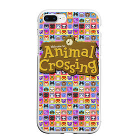 Чехол для iPhone 7Plus/8 Plus матовый с принтом ANIMAL CROSSING в Екатеринбурге, Силикон | Область печати: задняя сторона чехла, без боковых панелей | animal crossing | game | new horizons | nintendo | животные | игра | нинтендо