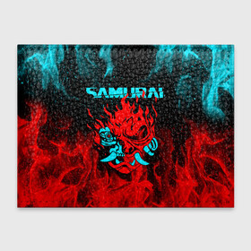 Обложка для студенческого билета с принтом CYBERPUNK 2077 SAMURAI в Екатеринбурге, натуральная кожа | Размер: 11*8 см; Печать на всей внешней стороне | cd project red | cyberpunk 2077 | demon | keanu reeves | samurai | smile | демон | киану ривз | киберпанк 2077 | самураи | смайл