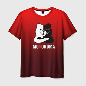 Мужская футболка 3D с принтом Monokuma в Екатеринбурге, 100% полиэфир | прямой крой, круглый вырез горловины, длина до линии бедер | anime | danganropna | monokuma | аниме | анимэ | медведь | мишка | монокума | мономишка | черно белый медведь