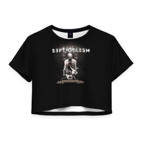 Женская футболка Crop-top 3D с принтом Septicflesh в Екатеринбурге, 100% полиэстер | круглая горловина, длина футболки до линии талии, рукава с отворотами | septicflesh | арт | дэт дум метал | дэт метал | музыка | рок | симфоник метал